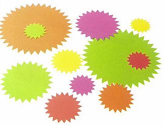 Fluoro Signs 105mm Yellow Color Pack of 25